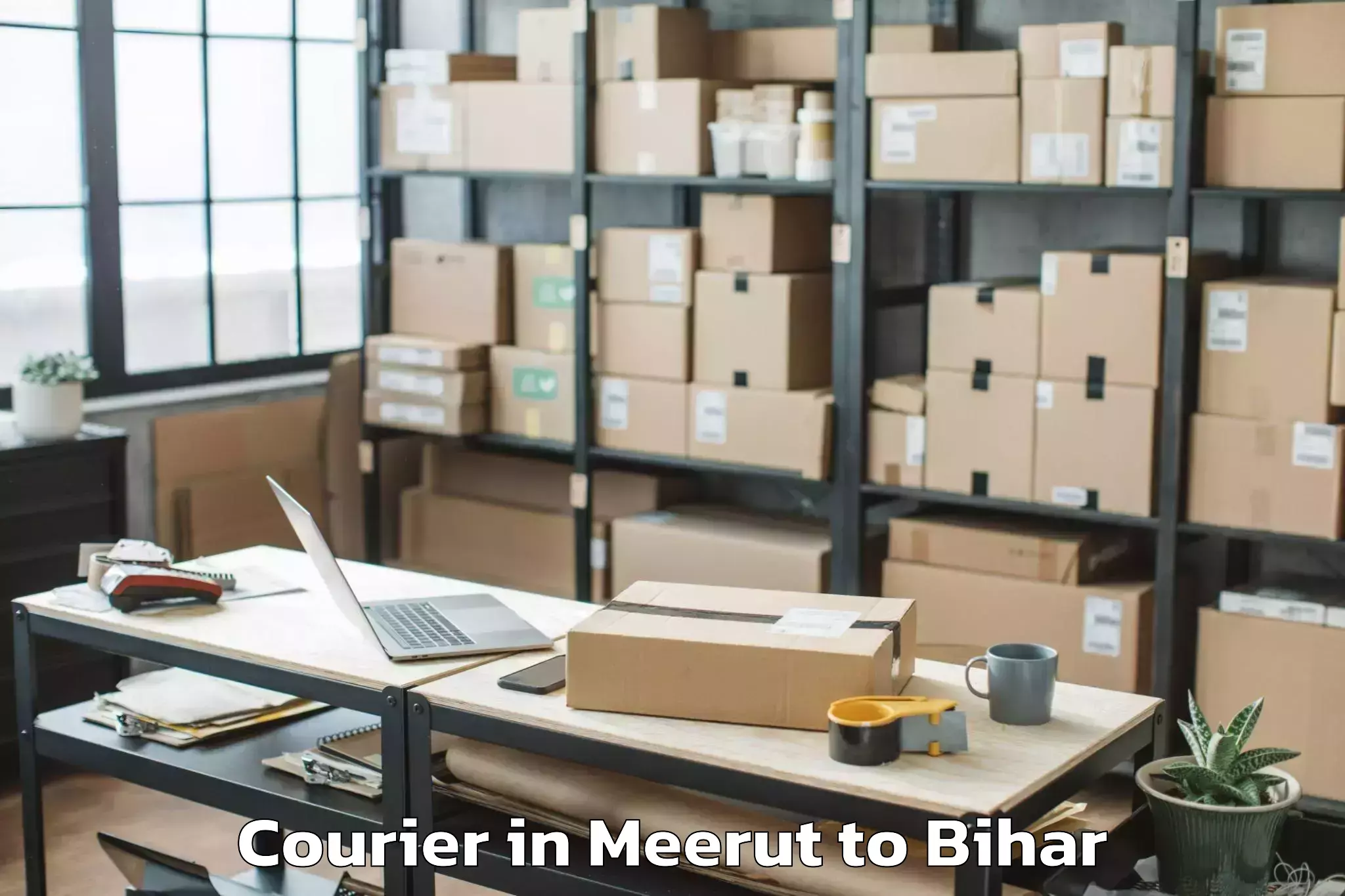 Leading Meerut to Bithan Courier Provider